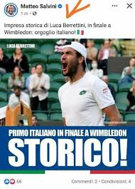 His powerful game is impressive, so what is berrettini's racquet? Perche E In Tendenza S Tweet Luca Berrettini Per Questo Post Su Facebook Di Matteo Salvini Poi Eliminato Trendsmap