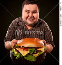 22 juicy and delicious burger memes sayingimages. Fat Man Eating Fast Food Hamberger Breakfast For Stock Images Page Everypixel