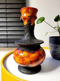 Vintage ceramic Fat Lava vase, Walter Gerhard, Germany, 1970s