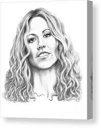 Sheryl Crow Canvas Print by Murphy Elliott