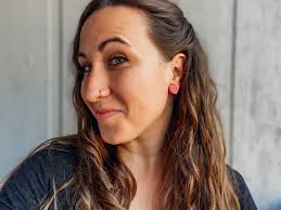 Valentines Heart Stud Earrings: Hypoallergenic Polymer Clay Jewelry