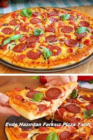 Evde Hazirdan Farksiz Pizza Tarifi Pizza Recipes Homemade Homemade Pizza Pizza Recipes