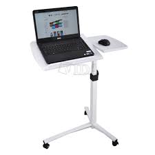 Angle Height Adjustable Rolling Laptop Desk Over Bed Hospital Table Stand Desk Computer Stand For Desk Lap Desk