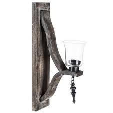 $29.99 quick view sale good morning gorgeous canvas wall decor was: Antique Brown Wood Wall Sconce Hobby Lobby 1720366