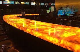 Larger stone panels allow the authentic beauty of stone to stand uninterrupted, making it possible to achieve seamless, monolithic walls of backlit onyx and other natural stones. Backlit Onyx Countertops Amberlite Backlit Faux Onyx Backlit Counter Tops