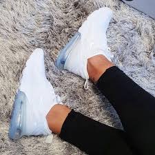 Ultra Clean And Super Fresh Here We Have A Closer Look At The New Nike Air Max 270 Triple White Women S Shoe In White Shoes Women Nike Shoes Women White Nikes