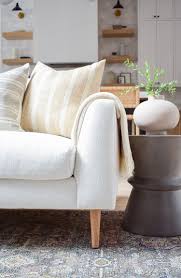 It also comes in quite literally over 100 options for color and fabric. How To Style Your Sofa Pillows Favorite New Inserts A Review Of The Hale Sofa Zdesign At Home