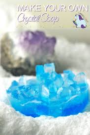 Crystal bar sells handmade soap with crystals in the middle. Diy Crystal Soap That Looks Like Gemstones A Magical Mess