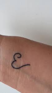 Tattoo For My Terminally Ill Husband Erik The Letter E And A Heart Combined Simplistic Tattoos Tattoos Tattoo Ideas Unique Small