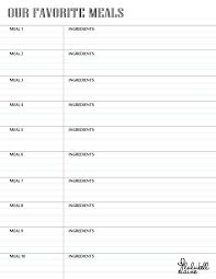 Our Favorite Meals List Jpg 612 792 Pixels Favorite Recipes Recipe Organization Eat