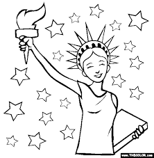 Printable fourth of july rocket coloring page. Fourth Of July Online Coloring Pages