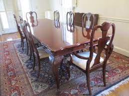 Lenoir empire furniture serves the surrounding areas of johnson city, tn. Stanley Furniture Dining Table With Eight Chairs Two Leaves And Table Pads Estate Personal Property Furniture Dining Sets Online Auctions Proxibid