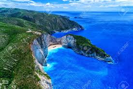 Navagio beach or the shipwreck, is an isolated sandy cove on zakynthos island and one of the most famous and most photographed beaches in greece. Aerial View Of Navagio Shipwreck Beach In Zakynthos Island Stock Photo Picture And Royalty Free Image Image 92705417