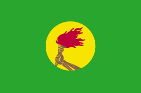 National flag consisting of a diagonal yellow stripe separating a green triangle at the hoist from a red the french colony originally known as the middle congo established an autonomous republic on november 28, 1958, following the referendum held. Flag Of The Democratic Republic Of The Congo Britannica