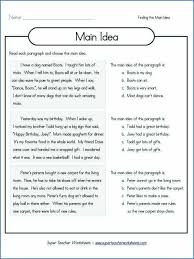 Identifying The Main Idea Worksheets Grade 2 Google Search Main Idea Worksheet Reading Comprehension Worksheets Main Idea Lessons