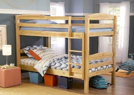 The middle bunk has to have the pillow on the outside end because there's only room for feet at the other end of the bed. Home Dzine Home Diy How To Make A Diy Bunk Bed