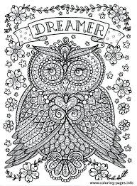 Mandalas help create balance, bird coloring pages reflect freedom, but owl coloring pages for adults can help you look deep inside yourself and (re)discover the magic and wisdom of your soul! Adult Owl Dreamer Coloring Pages Printable