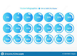 Percentage Vector Infographic Icons Percent Pie Chart For