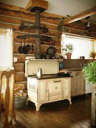 cabin kitchens, wood stove cooking