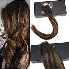 Sunny 18inch Balayage Tape In Hair Extensions Human Hair 2 Dark Brown Fading To 6 M Skin Weft Hair Extensions Tape In Hair Extensions Colored Hair Extensions