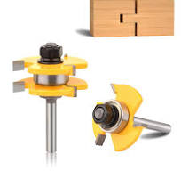 Meccion Nut and Feder Fräser Set 2 Stücke 8mm Schaft Holzbearbeitung  Fräsfräser Professionelle Nut und Zunge Fräser für Oberfräse (1-1/4 Zoll  Klinge)