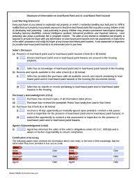 Free Lead Based Paint Disclosure Form For Homebuyers Pdf Word