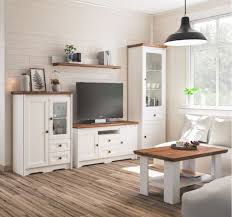 Sind sie gerade umgezogen nicht zu unterschätzen ist die wandgestaltung ihres wohnzimmers. Neman Wohnzimmer 4 Teilig Tivoli Landhausstil Weiss Kaufen Bei Mobel Lux