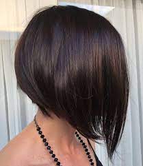 Chocolate Bob With Uneven Ends Line Bob Haircut Bobs Haircuts Hair Makeover