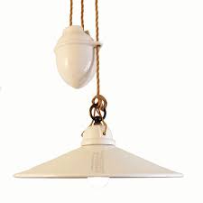 Quality rise & fall units and mechanisms finished in black, brown, gold & white. Italian Ceramic Rise Fall Light Crema Grande Broughtons Lighting Ironmongery