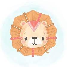 Tribal Lion Head In Watercolor Style Illustration Lion King Clipart Adorable Animal Png And Vector With Transparent Background For Free Download Tribal Lion Nursery Animal Prints Lion Head Logo