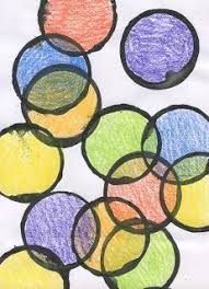 Art Projects For Kids Kinder Art Overlapping Circles Circle Art Projects Kids Art Projects Kindergarten Art Projects