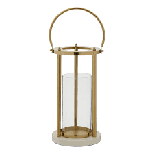 Elevate any space with our curated collection of elegant candle holders. Alina Gold Hurricane Lamp No5a Interiors