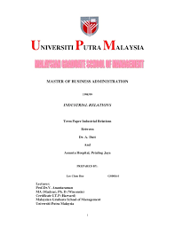 Jalan templer petaling jaya selangor. Industrial Court Of Malaysia Case No 83 Of 1976 Between Dr A Dut