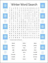 Free Winter Word Search Printable For Kids With Three Levels Of Difficulty Winter Words Winter Word Search Holiday Words