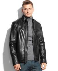 Cole Haan Smooth Leather Moto Jacket Leather Jeans Men Leather Jacket Leather Jacket Men