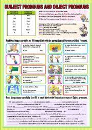 Most normal verbs use this construction. English Exercises Subject Verb Object Subject And Verb Personal Pronouns Subject And Predicate Worksheets