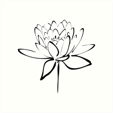 Lotus Flower Calligraphy Black By Makanahele Lotus Blossom Tattoos Lotus Flower Drawing Flower Line Drawings