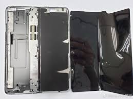 The inside of the Samsung Galaxy Fold ...