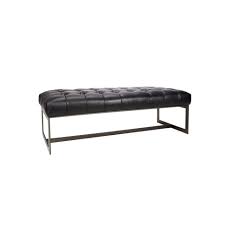 Wyatt Leather Bench Black Stools Benches Moe S Wholesale Leather Bedroom Leather Bench Upholstered Bench Seat