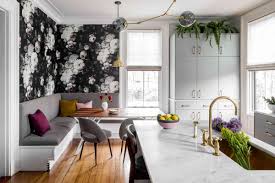 Kitchen design ideas with island banquette photos of flowers. Eat In Kitchen Ideas