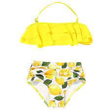 Lulu lemon bathing suit top. Aiwuhe Baby Girls Two Piece Yellow Lemon Bikini Set Swimsuits Ruffled Swimwear Bathing Suits Quick Day Beachwear Upf50 Amazon In Clothing Accessories