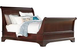The monet upholstered sleigh bed fulfills the needs of the mattress foundation. Whitmore Cherry 4 Pc Queen Sleigh Bed King Sleigh Bed Queen Sleigh Bed Bedroom Sets Queen