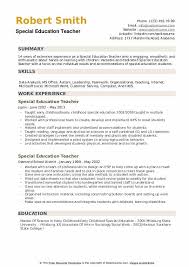Record of implementing classroom programs that met the summary passionate special education teacher with 11+ years' verifiable track record of. Education Teacher Resume Samples Qwikresume