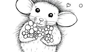 Downloadable printable adult coloring pdf page, ruby charm colors, animals, nature, mouse, flowers, colouring, cute mice. Three Blind Mice Colouring Page Beautiful Three Blind Mice Coloring Page Number Pages For Kids Counting Sheets Free Colouring Three Blind Hamster Mause Ratten