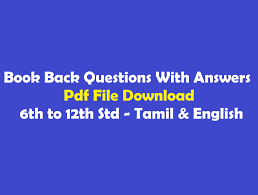 Book Back Answers Tamilnadu Govt Jobs