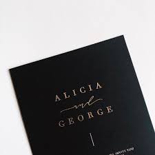 Black And Rose Gold Wedding Invitations Rose Gold And Black Invitations Via Paigetuzee Designs Rose Gold Wedding Invitations Gold Wedding Invitations Rose Gold Invitations