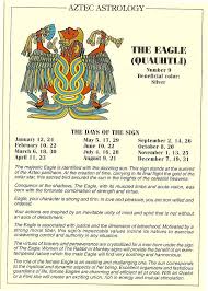 Zodiac Unlimited Aztec Astrology Postcard The Eagle