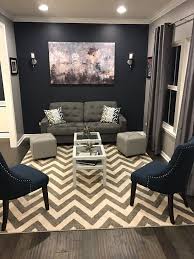 Ryan Homes Rome Living Room Transformation Hale Navy Benjamin Moore Storm Benjamin Mo Accent Walls In Living Room Living Room Grey Blue Accent Wall Living Room