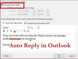 Set Up An Automatic Replies Out Of Office In Outlook In 2020 Out Of Office Message Messages Out Of Office Reply