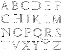 Alphabet Letters Clipart Black And White Roman Renaissance Alphabet Alphabet Alphabet Clipart Roman Alphabet
